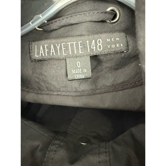 Lafayette 148 New York Black Button Up Jacket  Women's Size 0 Easy Wear EUC - Picture 8 of 11